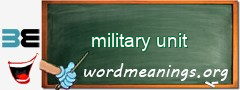 WordMeaning blackboard for military unit
